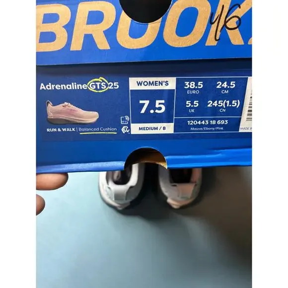 Brooks Adrenaline GTS 25 Women's Size 7.5 Mauve/Ebony/Pink 120443 1B 693 - Picture 7 of 7